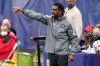 CF Montréal head coach Wilfried Nancy directs his players during the second half of an MLS soccer match against Nashville SC Saturday, April 24, 2021, in Nashville, Tenn.&nbsp; THE CANADIAN PRESS/AP-Mark Humphrey
