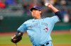 Toronto Blue Jays starting pitcher Hyun Jin Ryu delivers in the first inning of the team's baseball game against the Cleveland Indians, Friday, May 28, 2021, in Cleveland. (AP Photo/Tony Dejak)