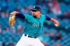 Seattle Mariners pitcher Justus Sheffield throws to a Texas Rangers batter during the second inning of a baseball game Friday, May 28, 2021, in Seattle. (AP Photo/Elaine Thompson)