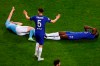 Manchester City's Kevin De Bruyne lies on the ground after a foul by Chelsea's Antonio Rudiger during the Champions League final soccer match between Manchester City and Chelsea at the Dragao Stadium in Porto, Portugal, Saturday, May 29, 2021. (Susana Vera/Pool via AP)