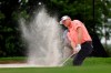 Jason Kokrak hits out of a bunker on the seventh green during the final round of the Charles Schwab Challenge golf tournament at Colonial Country Club in Fort Worth, Texas, Sunday, May 30, 2021. (AP Photo/Michael Ainsworth)