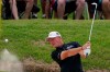 Alex Cejka hits out of the sand on the 15th green in the final round of the Senior PGA Championship golf tournament Sunday, May 30, 2021, in Tulsa, Okla. (AP Photo/Sue Ogrocki)