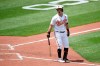 Baltimore Orioles' Pat Valaika reacts to a called third strike in the third inning of a baseball game against the Minnesota Twins, Monday, May 31, 2021 in Baltimore. (AP Photo/Gail Burton)