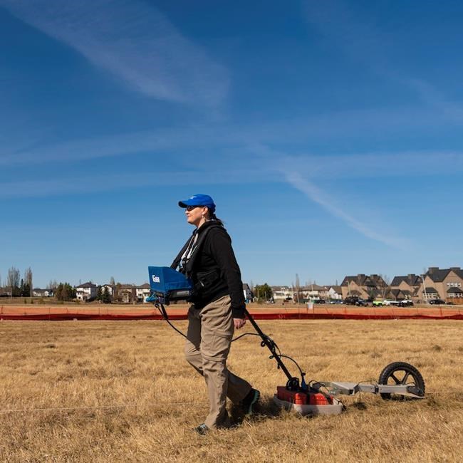 Kisha Supernant, an anthropology professor at the University of Alberta in Edmonton is shown in this handout image on Tuesday April 20, 2021. Searching for unmarked burial sites is a painstaking process that not all Indigenous communities could be immediately ready for after the remains of more than 200 children were found at a former residential school in British Columbia, says an anthropologist who has done similar projects on the Prairies. THE CANADIAN PRESS/HO-University of Alberta-John Ulan*MANDATORY CREDIT*