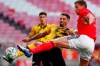 Benfica's Jan Vertonghen, right, vies for the ball with Moreirense's Steven Vitoria during the Portuguese League soccer match between Benfica and Moreirense at the Luz stadium in Lisbon, on September 26, 2020. THE CANADIAN PRESS/AP, Armando Franca