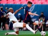 United States' Christian Pulisic (10) moves the ball as Honduras' Kevin Álvarez defends during the first half of a CONCACAF Nations League soccer semifinal Thursday, June 3, 2021, in Denver. (AP Photo/Jack Dempsey)