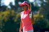 Lexi Thompson waves after making her putt on the 13th green during the third round of the U.S. Women's Open golf tournament at The Olympic Club, Saturday, June 5, 2021, in San Francisco. (AP Photo/Jeff Chiu)