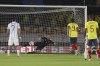 Colombia's Luis Muriel (9) scores his side's opening goal against Argentina during a qualifying soccer match for the FIFA World Cup Qatar 2022 at the Metropolitano stadium in Barranquilla, Colombia, Tuesday, June 8, 2021. (AP Photo/Fernando Vergara)
