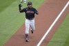 Cleveland Indians' Jose Ramirez celebrates after hitting a three-run home run during the third inning of a baseball game against the St. Louis Cardinals Tuesday, June 8, 2021, in St. Louis. (AP Photo/Jeff Roberson)
