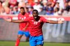 Costa Rica's Joel Campbell reacts in the first half during an international friendly soccer match against the United States Wednesday, June 9, 2021, in Sandy, Utah. (AP Photo/Rick Bowmer)