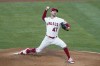 Los Angeles Angels relief pitcher Griffin Canning (47) throws during the first inning of a baseball game against the Kansas City Royals Wednesday, June 9, 2021, in Los Angeles, Calif. (AP Photo/Ashley Landis)