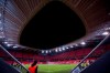 FILE - In this Wednesday, Dec. 10, 2014 file photo, a general view outside at San Mames stadium before the match between Athletic Bilbao and FC BATE Borisov, during the Champions League Group H soccer match, in Bilbao, northern Spain. The Spanish city of Bilbao says it will be compensated by UEFA for having lost its right to host games for the 2020 European Championships. Bilbao’s city hall says that UEFA has agreed to compensate it with 1.3 million euros and the commitment that the city’s San Mames Stadium will host a Europa League final and a Women’s Champions League final “in the coming years.” (AP Photo/Alvaro Barrientos, File)