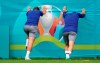Slovakia's players attend a training session on the eve of the Euro 2020 soccer championship group E match between Poland and Slovakia at FC Zenit Training Centre in St. Petersburg, Sunday, June 13, 2021. (AP Photo/Dmitri Lovetsky)