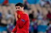 Spain's Alvaro Morata gestures during the Euro 2020 soccer championship group E match between Spain and Sweden at La Cartuja stadium in Seville, Monday, June 14, 2021. (AP Photo/Pierre Philippe Marcou, Pool)
