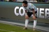 Argentina's Lionel Messi reacts at the end of a Copa America soccer match against Chile at the Nilton Santos stadium in Rio de Janeiro, Brazil, Monday, June 14, 2021. The match ended 1-1. (AP Photo/Ricardo Mazalan)
