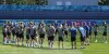 Denmark's manager Kasper Hjulmand talks to his team during a training session of Denmark's national team in Helsingor, Denmark, Tuesday, June 15, 2021. It is the second training of the Danish team since the Euro championship soccer match against Finland when Christian Eriksen collapsed last Saturday. (AP Photo/Martin Meissner)