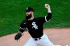 Chicago White Sox starting pitcher Dallas Keuchel delivers during the first inning of the team's baseball game against the Tampa Bay Rays on Tuesday, June 15, 2021, in Chicago. (AP Photo/Charles Rex Arbogast)