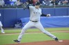 New York Yankees starting pitcher Jordan Montgomery throws to a Toronto Blue Jays batter during the first inning of a baseball game, Tuesday, June 15, 2021, in Buffalo, N.Y. (AP Photo/Jeffrey T. Barnes)
