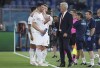 Switzerland's manager Vladimir Petkovic talks with his players during the Euro 2020 soccer championship group A match between Italy and Switzerland at Olympic stadium in Rome, Wednesday, June 16, 2021. (Ettore Ferrari, Pool via AP)