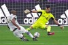 Orlando City forward Tesho Akindele (13) scores a goal in front of Toronto FC goalkeeper Quentin Westberg, right, during the first half of an MLS soccer match Saturday, June 19, 2021, in Orlando, Fla. (AP Photo/Phelan M. Ebenhack)