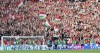 Hungary's players celebrate with their fans after the Euro 2020 soccer championship group F match between Hungary and France at the Ferenc Puskas stadium in Budapest, Hungary Saturday, June 19, 2021. (Tibor Illyes/Pool via AP)