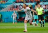 North Macedonia's Goran Pandev celebrates after scoring his side's opening goal during the Euro 2020 soccer championship group C match between Austria and Northern Macedonia at the National Arena stadium in Bucharest, Romania, Sunday, June 13, 2021. (AP Photo/Vadim Ghirda, Pool)