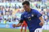 Italy's Matteo Pessina celebrates after scoring his side's opening goal during the Euro 2020 soccer championship group A match between Italy and Wales at the Stadio Olimpico stadium in Rome, Sunday, June 20, 2021. (Alberto Lingria/Pool via AP)
