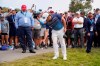 Louis Oosthuizen, of South Africa, drops the ball on the 14th fairway during the final round of the U.S. Open Golf Championship, Sunday, June 20, 2021, at Torrey Pines Golf Course in San Diego. (AP Photo/Jae C. Hong)