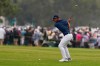 Guido Migliozzi, of Italy, hits from the 18th fairway during the final round of the U.S. Open Golf Championship, Sunday, June 20, 2021, at Torrey Pines Golf Course in San Diego. (AP Photo/Gregory Bull)