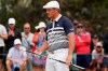 Bryson DeChambeau reacts after missing a putt on the 10th green during the final round of the U.S. Open Golf Championship, Sunday, June 20, 2021, at Torrey Pines Golf Course in San Diego. (AP Photo/Jae C. Hong)