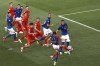 Italy's Matteo Pessina, foreground, scores his side's opening goal during the Euro 2020 soccer championship group A match between Italy and Wales at the Stadio Olimpico stadium in Rome, Sunday, June 20, 2021. (Ryan Pierse/Pool via AP)