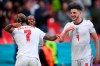 England's Raheem Sterling celebrates with Jack Grealish after scoring his side's opening goal during the Euro 2020 soccer championship group D match between Czech Republic and England, at Wembley stadium in London, Tuesday, June 22, 2021. THE CANADIAN PRESS/AP, Laurence Griffiths - Pool
