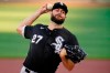 Chicago White Sox starting pitcher Lucas Giolito delivers during the first inning of a baseball game against the Pittsburgh Pirates in Pittsburgh, Tuesday, June 22, 2021. (AP Photo/Gene J. Puskar)