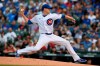 Chicago Cubs starter Kyle Hendricks delivers a pitch during the first inning of a baseball game against the Cleveland Indians Tuesday, June 22, 2021, in Chicago. (AP Photo/Paul Beaty)