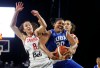 Canada's Kim Gaucher (8) and Cuba's Leanyi Becquer (20) battle for the rebound during first half action of FIBA Women's Olympic Pre Qualifying Tournaments Americas 2019, in Edmonton, Alta., on Thursday November 14, 2019. THE CANADIAN PRESS/Jason Franson
