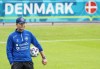 Denmark's coach Kasper Hjulmand during a training session in Elsinore, Denmark, Wednesday June 23, 2021, ahead of their Euro 2020 soccer match against Wales on Saturday. (Claus Bech/Ritzau Scanpix)