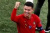 Portugal's Cristiano Ronaldo reacts after Euro 2020 soccer championship group F match between Portugal and France at the Ferenc Puskas stadium in Budapest, Hungary, Wednesday, June 23, 2021. (AP Photo/Laszlo Balogh, Pool)