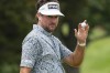 Bubba Watson acknowledges the crowd after sinking a putt on the first green during the third round of the Travelers Championship golf tournament at TPC River Highlands, Saturday, June 26, 2021, in Cromwell, Conn. (AP Photo/John Minchillo)