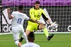 FC Cincinnati midfielder Allan Cruz (8) scores a goal past Toronto FC goalkeeper Alex Bono, right, during the first half of an MLS soccer match, Saturday, June 26, 2021, in Orlando, Fla. (AP Photo/Phelan M. Ebenhack)