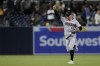 Arizona Diamondbacks left fielder Tim Locastro celebrates after the Diamondbacks defeated the San Diego Padres 10-1 in a baseball game, Saturday, June 26, 2021, in San Diego. (AP Photo/Gregory Bull)