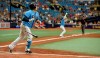 Tampa Bay Rays' Ji-Man Choi drops his bat as he watches his three-run home run off Los Angeles Angels pitcher Mike Mayers during the sixth inning of a baseball game Sunday, June 27, 2021, in St. Petersburg, Fla. (AP Photo/Steve Nesius)