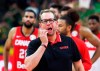 FILE - Canada's coach Nick Nurse gestures during a Group H match against Lithuania at FIBA Basketball World Cup 2019 in Dongguan in south China's Guangdong province, in this Sept. 3, 2019, file photo. Toronto coach Nick Nurse is an American. Born in Iowa. Owns a home in Florida. A lifetime fan of the Chicago Cubs. He also carries Canada’s Olympic hopes. (AP Photo/File)