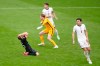 Germany's Thomas Mueller reacts after he failed to score during the Euro 2020 soccer championship round of 16 match between England and Germany, at Wembley stadium, in London, Tuesday, June 29, 2021. England won 2-0. (Matthew Childs/Pool via AP)