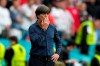 Germany's manager Joachim Loew reacts after England scored their second goal during the Euro 2020 soccer championship round of 16 match between England and Germany at Wembley stadium in London, Tuesday, June 29, 2021. (AP Photo/Frank Augstein, Pool)