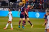 United States' Samantha Mewis, left, celebrates her goal with teammate United States' Kristie Mewis during the first half of an international friendly soccer match against Mexico, Thursday, July 1, 2021, in East Hartford, Conn. (AP Photo/Jessica Hill)