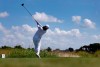 Professional golfer Jin Young Ko hits her drive off the No. 1 tee box en-route to her 8-under score during the opening round of the LPGA VOA Classic at the Old American Golf Club in The Colony, Texas, Thursday, July 1, 2021. (Tom Fox/The Dallas Morning News via AP)
