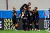 CF Montreal players celebrate their goal against Inter Miami during an MLS soccer match Saturday, July 3, 2021, in Harrison, N.J. (AP Photo/Eduardo Munoz Alvarez)