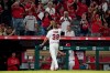 Los Angeles Angels starting pitcher Alex Cobb acknowledges the crowd after being taken out of the game in the eighth inning of a baseball game against the Baltimore Orioles Saturday, July 3, 2021, in Anaheim, Calif. (AP Photo/Mark J. Terrill)