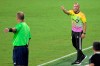 Toronto FC head coach Chris Armas, right, argues with an official during second half MLS soccer action against FC Cincinnati, in Orlando, Fla., Saturday, June 26, 2021. THE CANADIAN PRESS/AP-Phelan M. Ebenhack