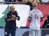 Toronto FC interim coach Javier Perez talks with midfielder Michael Bradley during the first half of an MLS soccer match against the New England Revolution, Wednesday, July 7, 2021, in Foxborough, Mass. THE CANADIAN PRESS/AP-Charles Krupa